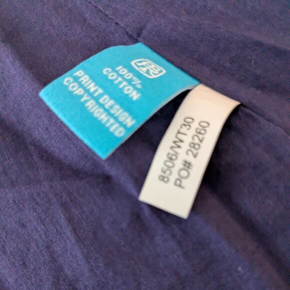 Tori Richard Maxi Dress 12 Blue Halter Tropical Palm Tree Long Beachy Navy - Picture 11 of 12